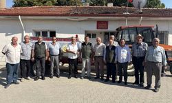Kızılinler yangın timine teşekkür plaketi