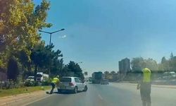 Konya'da arızalanan araç için trafik ekipleri seferber oldu