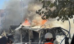Malatya'da konteyner kentte yangın