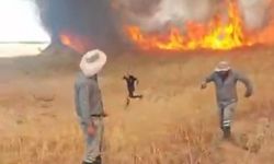 Malatya'da korkutan anız yangını