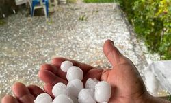 Mersin'de dolu yağışı etkili oldu