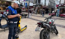 Ordu'da zabıta ekiplerinden kapalı caddelerde motosiklet ve bisiklet denetimi