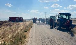 Tekirdağ'da anız yangınında 150 dönüm alan zarar gördü