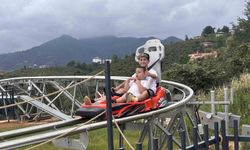 Trabzon'da dağ kızağına turist akını: Metrelerce kuyruk oluşuyor