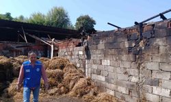 Yangında 500 balya samanı yanan üreticiye Büyükşehir'den destek
