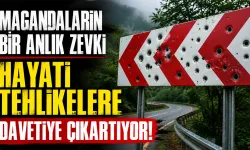 Kurşunlanan Trafik Levhaları Kazalara Davetiye Çıkarıyor