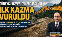 Güneysu İçme Suyu Projesi'nde İlk Kazma Vuruldu