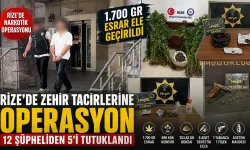 Rize’de zehir tacirlerine operasyon 5’i Tutuklandı
