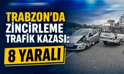 Trabzon'da zincirleme trafik kazası: 8 yaralı