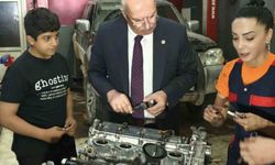 ATO Başkanı Baran, Şaşmaz'da kadın motor ustası Kuşçu'yu ziyaret etti
