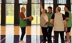 Cumhurbaşkanı Erdoğan basketbol oynadı