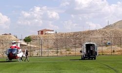 Darende'de 8 yaşındaki çocuk için ambulans helikopter havalandı