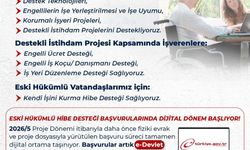 Engelli ve eski hükümlü vatandaşlar için hibe desteği 2026 yılı 5. dönem başvuruları başladı