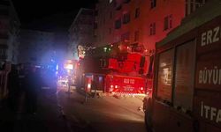 Erzurum'da 6 katlı binada korkutan yangın