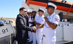 Gökçeada Kaymakamı Osman Acar'dan Sahil Güvenlik Botu 'TCSG-91'de inceleme