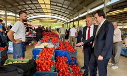 Hisarcık Kaymakamı Atam ve Başkan Demirtaş'tan pazar yeri ziyareti