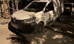 Kamyonet çift taraflı park edilen yolda bir araca çarpıp, bir otomobilin de aynasını kırdı