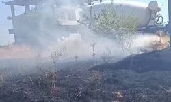 Kopan elektrik telleri yangına neden oldu