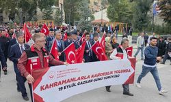 Kütahya'da Gaziler Günü'nde 'Kahramanlarla Kardeşlik Yolunda' yürüyüşü
