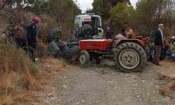 Manisa'da traktör devrildi: 2 ölü, 3 yaralı
