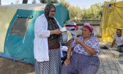 Mevsimlik işçilerin çadırında kanser taraması