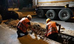 MUSKİ ekiplerinden gece mesaisi
