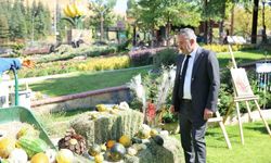 Pursaklar'da bulunan Ata Bahçesi'nde yetiştirilen sebzeler ve meyveler hasat edildi