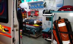 Refüj bordürüne çarpan otomobil takla attı: 2 yaralı