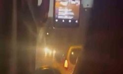 Seyir halindeki özel halk otobüsü şoförü canlı yayın açtı