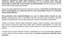 Tunceli Valiliği: 'Suç oranlarında genel bir artış yok, aksine düşüş var'