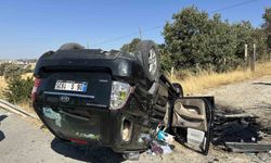 Uşak'ta takla atan otomobilin sürücüsü hayatını kaybetti
