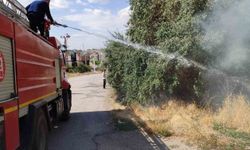 Van'da bahçedeki yangın söndürüldü