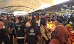 Zabıta ekiplerinden halk pazarında sıkı denetim