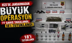 Rize’de Jandarma Operasyonunda 77 Aranan Şahıs Yakalandı