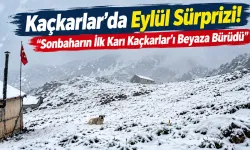 Sonbaharın İlk Karı Kaçkarlar’ı Beyaza Bürüdü