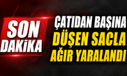 Çatıdan başına düşen sacla ağır yaralandı