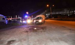 45 günlük evli çiftin yaşadığı kazada kafasından darbe alan koca ağır yaralandı