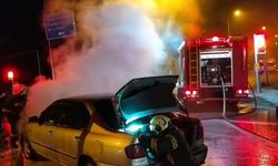 Acıpayam'da araç yangını korkuttu