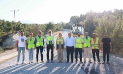 Başkan Doğan, Yeşilyayla-Hacıeyüplü arasındaki asfalt çalışmalarını inceledi
