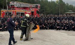 Bayburt POMEM'de yangın tatbikatı yapıldı