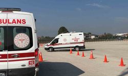 Düzce'de ambulans sürücüleri zorlu parkurlarda eğitim alıyor
