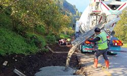 Düzce'de beton kanal çalışmaları sürüyor