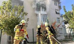 Edirne'de apartman dairesinde yangın