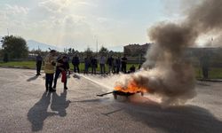 Erzincan'da demir yolu personeline yangın eğitimi verildi