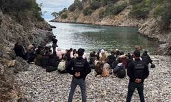 Fethiye'de 34'ü çocuk 62 düzensiz göçmen yakalandı