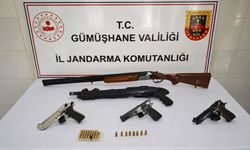 Gümüşhane'de kaçak silah ve içki operasyonu