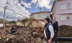 Hisarcık Kaymakamı Atam'dan Alınören köyü'nde altyapı incelemesi
