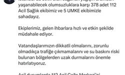 İstanbul İl Sağlık Müdürü Güner: 'Olumsuzluklara karşı 378 tane 112 Acil Sağlık ve 5 UMKE ekibimizle sahadayız'