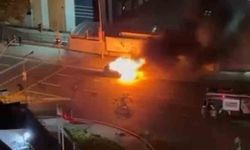 Kağıthane'de otomobil alevlere teslim oldu