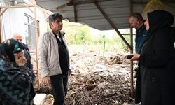 Kartepe'de afetten etkilenen ailelere ziyaret